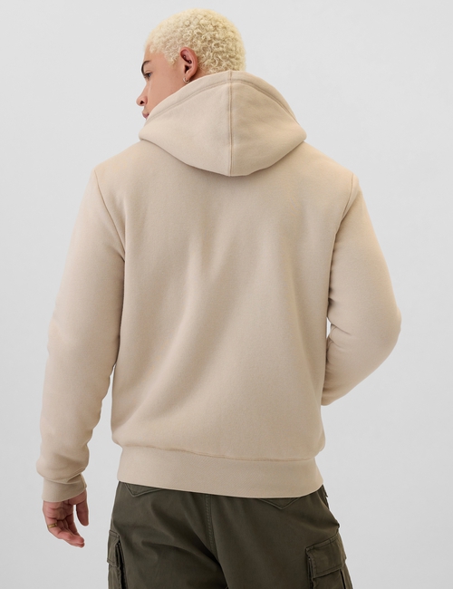 Gap Logo Sherpa-Lined Zip Hoodie