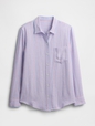 Linen-Blend Easy Shirt