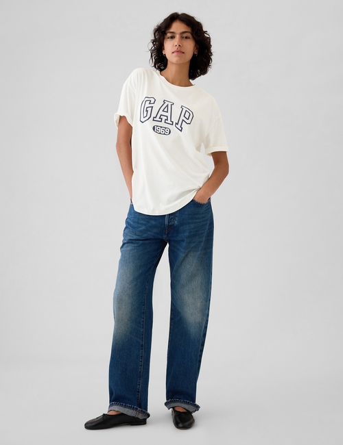 Organic Cotton Oversized Boyfriend Logo T-Shirt