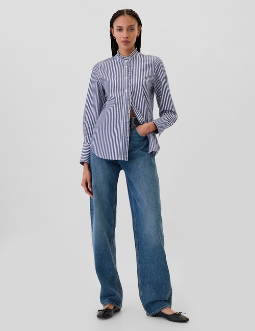 Classic Poplin Ruffle Shirt