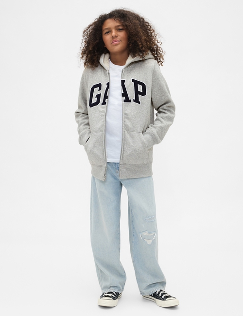 Kids Gap Logo Sherpa Zip Hoodie