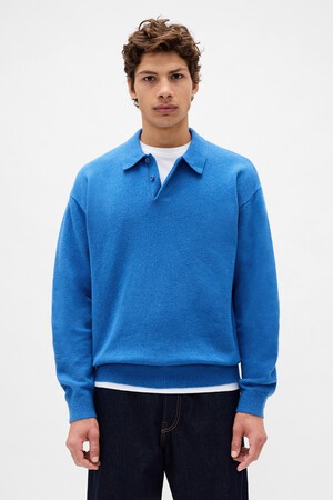 CashSoft Relaxed Polo Sweater