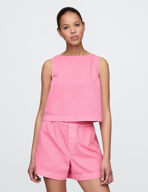 UltraSoft Denim Shell Tank Top