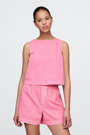 UltraSoft Denim Shell Tank Top