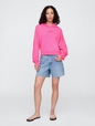Relaxed Gap Mini-Logo Cropped Hoodie