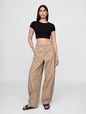 Low Rise Barrel Parachute Pants