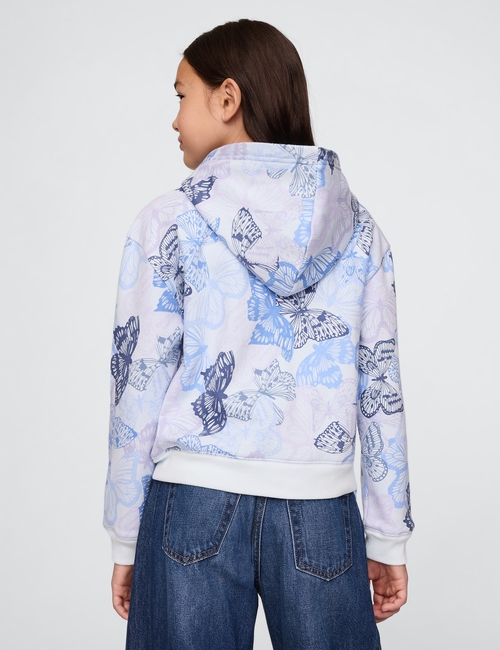 Kids Relaxed Print Gap Logo Zip Hoodie