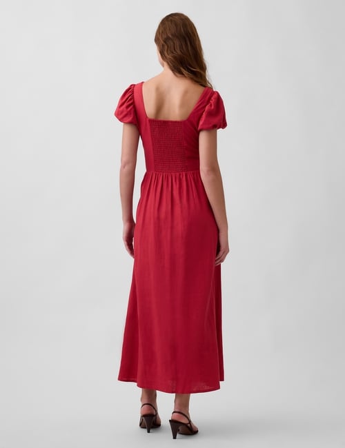 SS DROPWAIST LINEN MAXI DRESS
