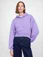 VintageSoft Cropped Logo Hoodie
