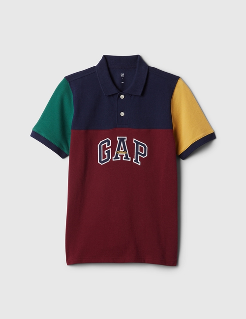 Kids Colorblock Logo Polo Shirt