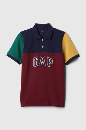 Kids Colorblock Logo Polo Shirt