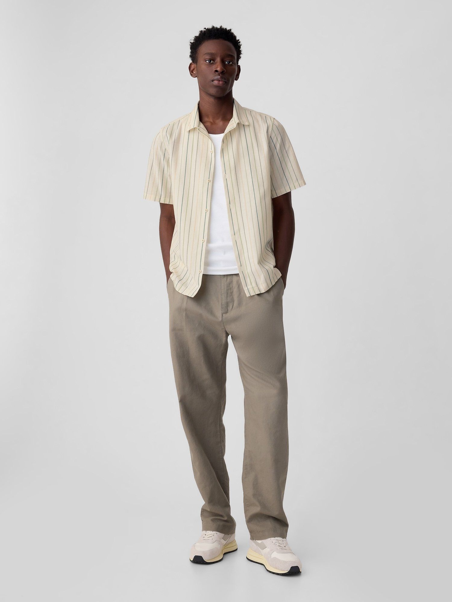Striped shirt jacket sales