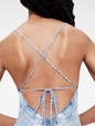 GapStudio Draped Denim Slip Maxi Dress