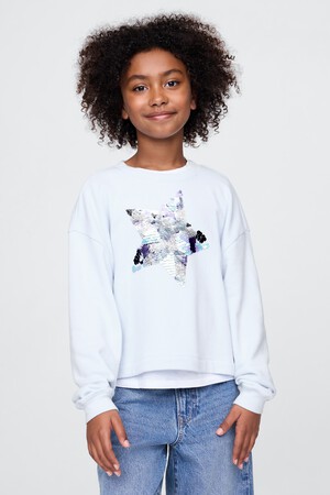 Kids Flippy-Sequin Graphic Sweatshirt