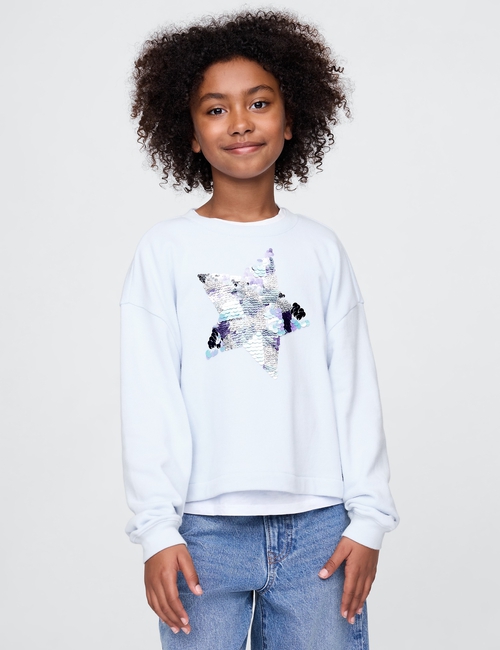 Kids Flippy-Sequin Graphic Sweatshirt