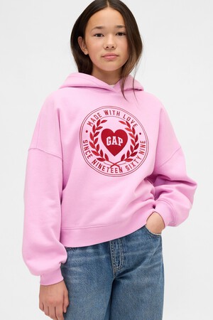 Kids VintageSoft Oversized Heart Logo Hoodie