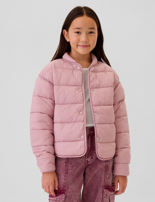 Kids Recycled Lightweight PrimaLoft® Puffer Bomber Jacket