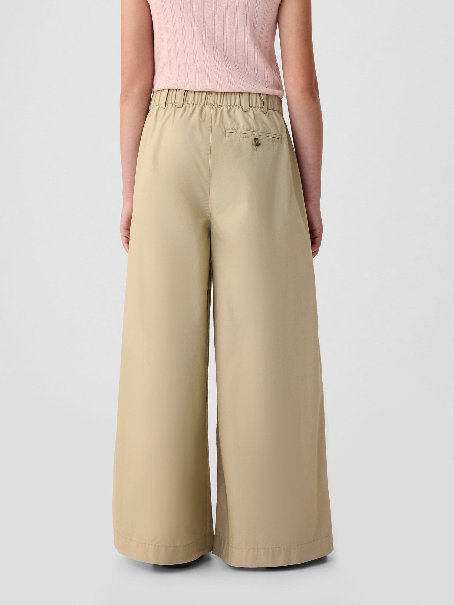 Shop Gap DOEN Kids High Rise Khaki Trousers for Girls GAP UAE