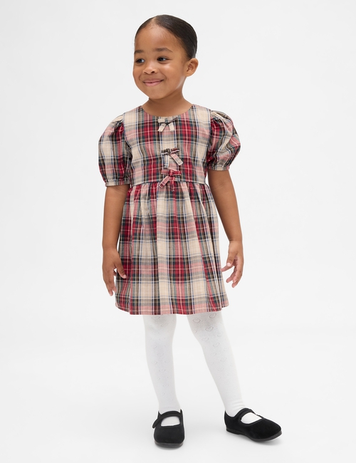 Baby & Toddler Puff-Sleeve Bow Dress