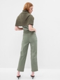 High Rise Girlfriend Khakis with Washwell