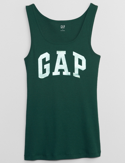 Ribbed Gap Logo Tank Top