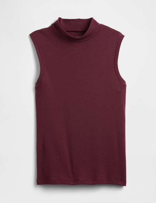 Modern Ribbed Mockneck Tank Top