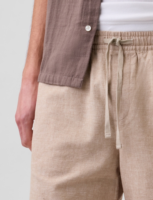7" Linen-Blend Easy Shorts