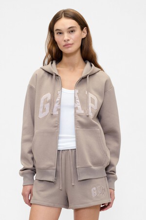 Relaxed Gap Logo Zip Hoodie