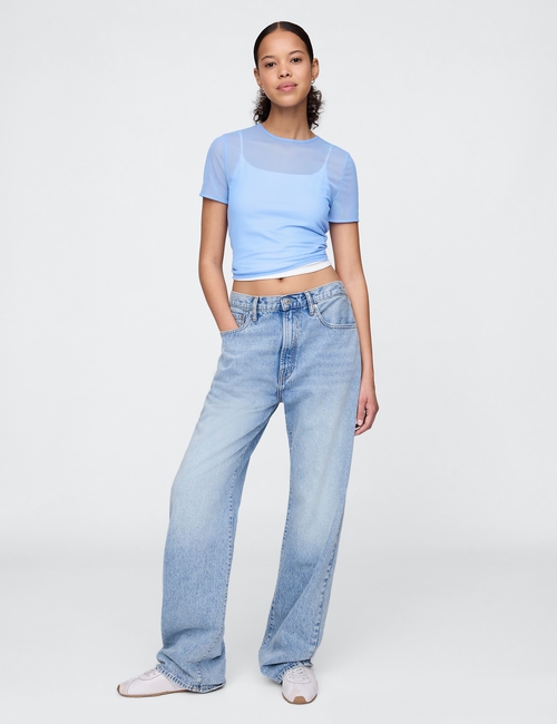 Mesh Cropped T-Shirt