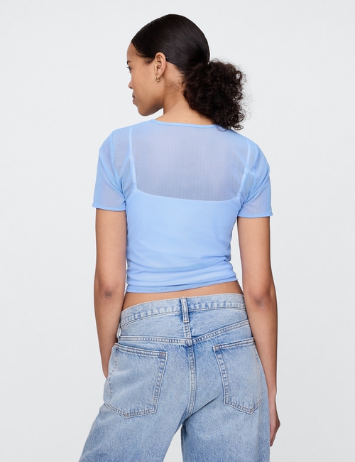 Mesh Cropped T-Shirt