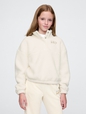 Kids Recycled Relaxed Sherpa Quarter-Snap Sweatshirt