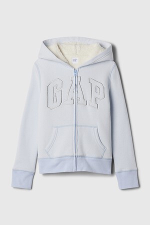 Kids Gap Logo Sherpa-Lined Zip Hoodie