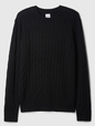 CashSoft Cable-Knit Crewneck Sweater
