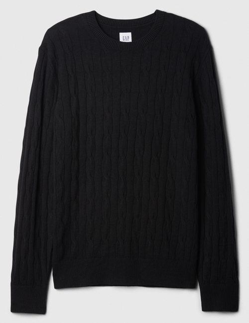 CashSoft Cable-Knit Crewneck Sweater