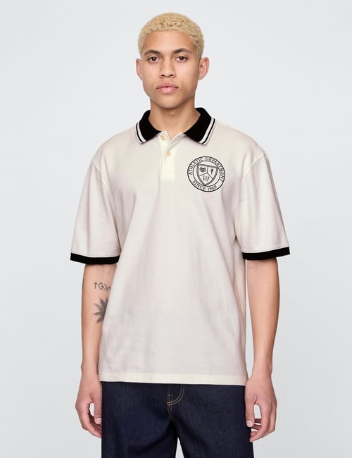 Athletic Logo Pique Polo Shirt