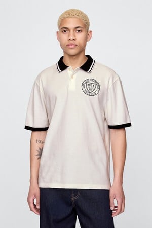 Athletic Logo Pique Polo Shirt