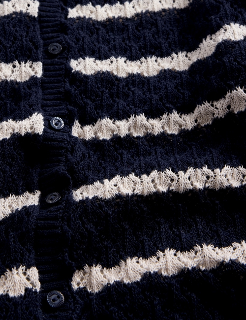 Gap × DÔEN Linen-Blend Pointelle Cardigan