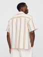 Boxy Texture-Stripe Vacay Shirt
