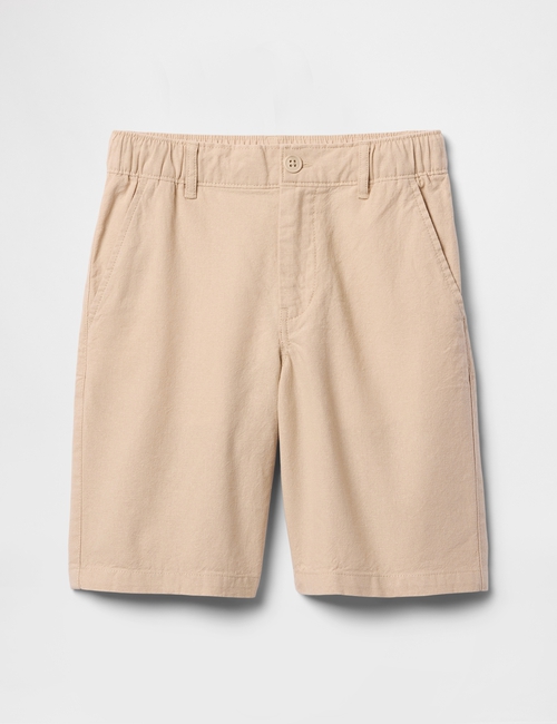 Kids 8" Linen-Cotton Shorts
