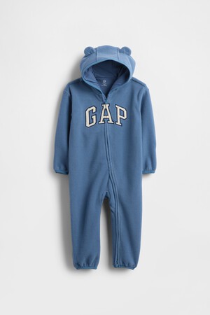 Baby Hooded Logo One-Piece