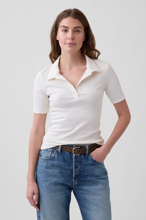 Ribbed Polo Shirt