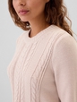 Cable-Knit Crewneck Sweater