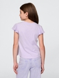Kids Flippy-Sequin Flutter Sleeve Graphic T-Shirt