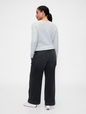V-PULL ON WIDE LEG BLACK TIERRA