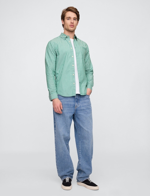 Stretch Poplin Shirt in Standard Fit