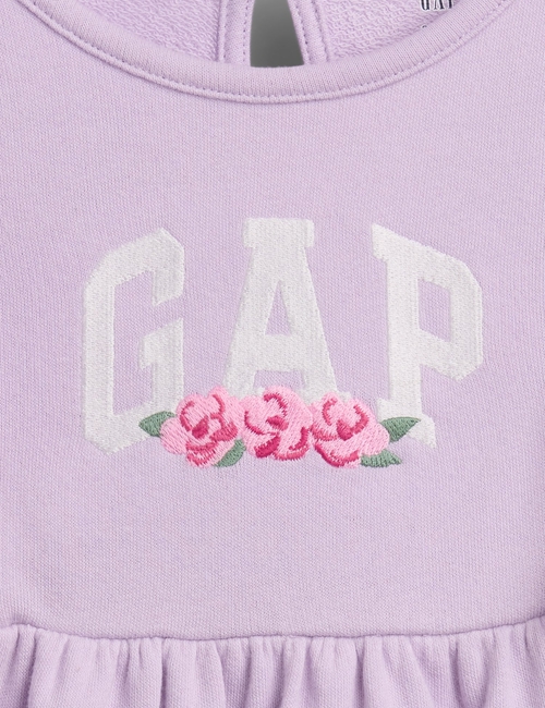 Baby & Toddler French Terry Ruffle Logo Dress