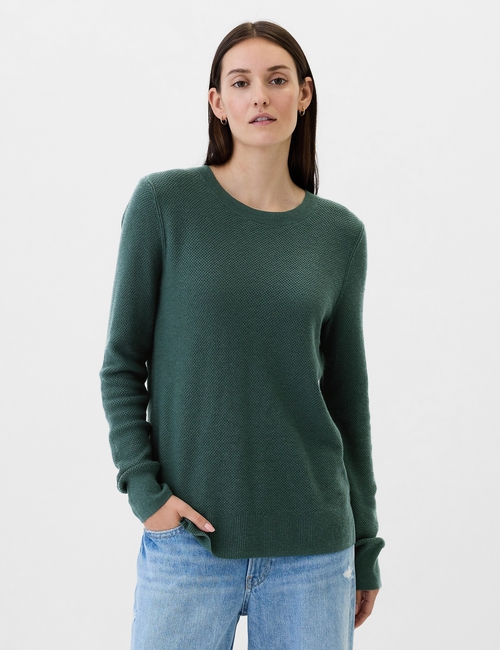 Textured Crewneck Sweater