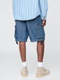 11" Baggy Denim Cargo Shorts