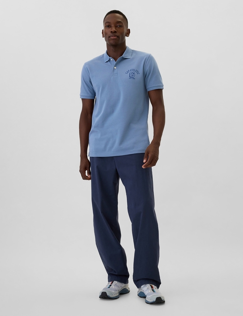 Gap Graphic Stretch Pique Polo Shirt