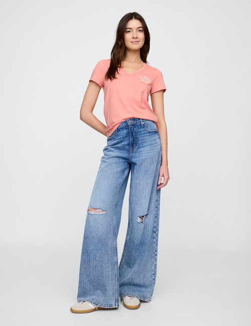 Gap V-Neck Graphic T-Shirt